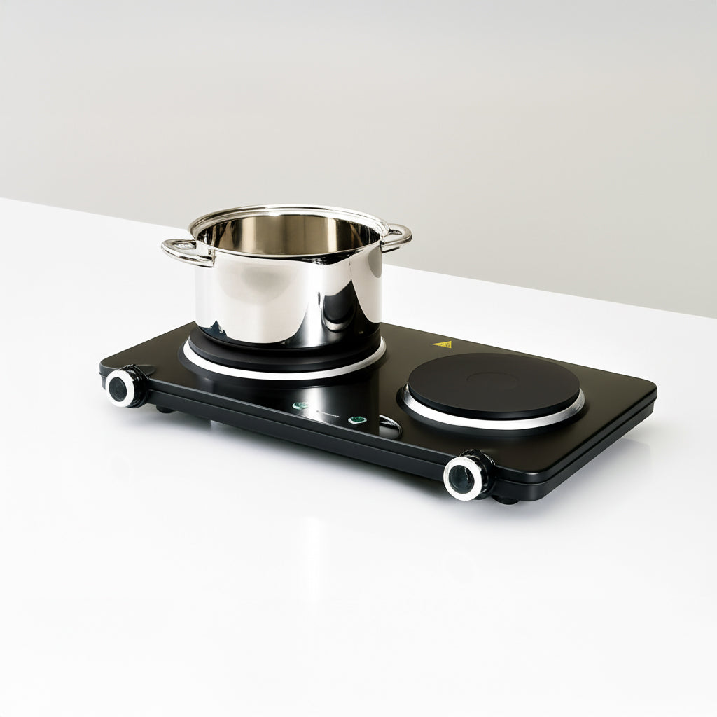 Westinghouse Dual Electric Hot Plate Easy Operation Cast Iron Plate