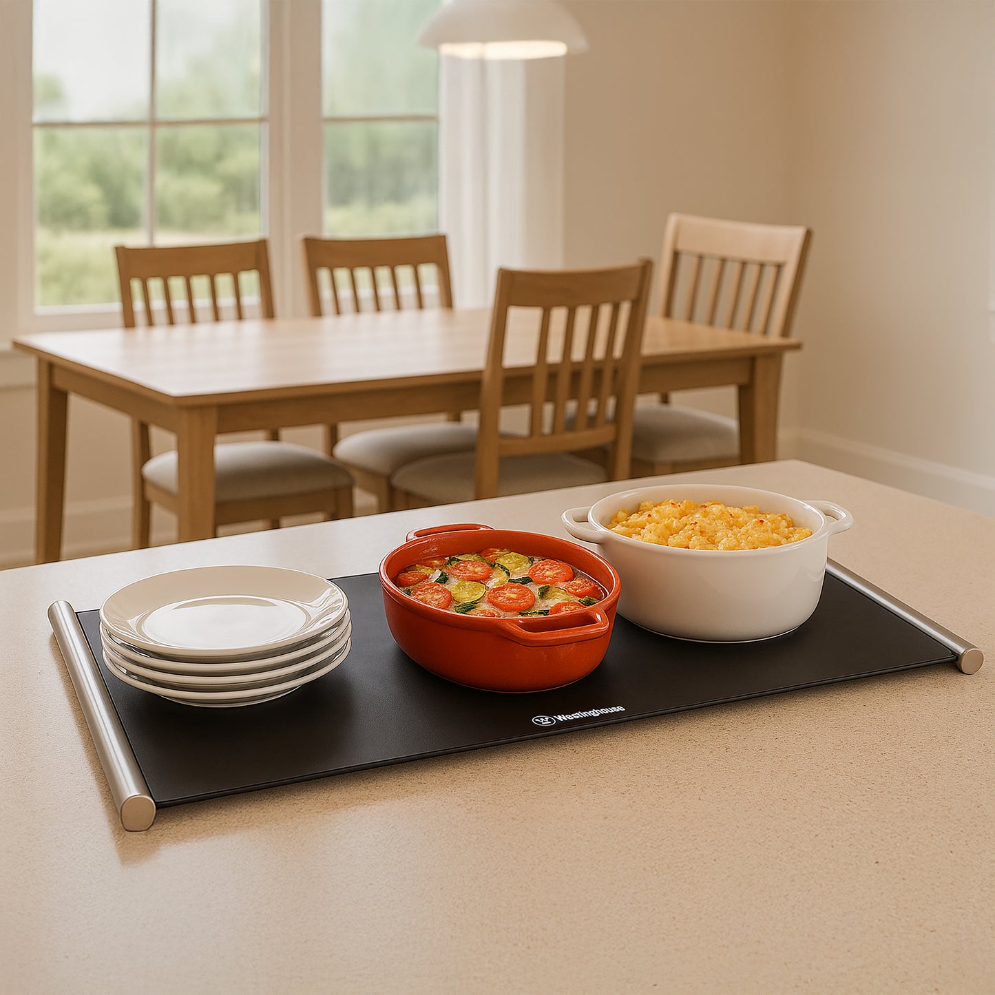 Westinghouse Portable Silicone Food Warmer, Heat Mat 400W Black