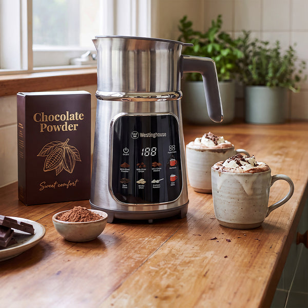 Westinghouse Digital Hot Chocolate Maker – Stainless Steel with Touchscreen & 8 Functions
