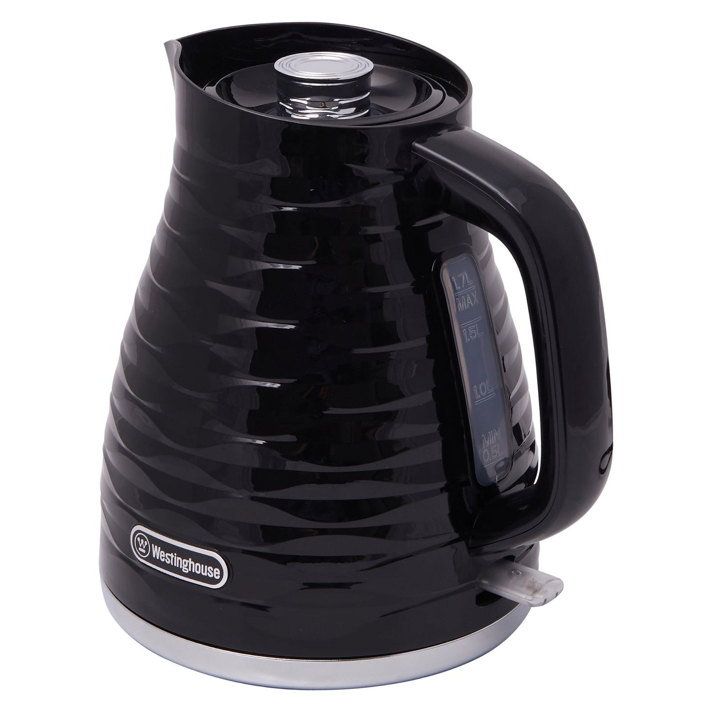 Westinghouse Kettle and Toaster Pack Black Silver 1.7L Kettle, 4 Slice Toaster-#product_category#- Distributed by: under license