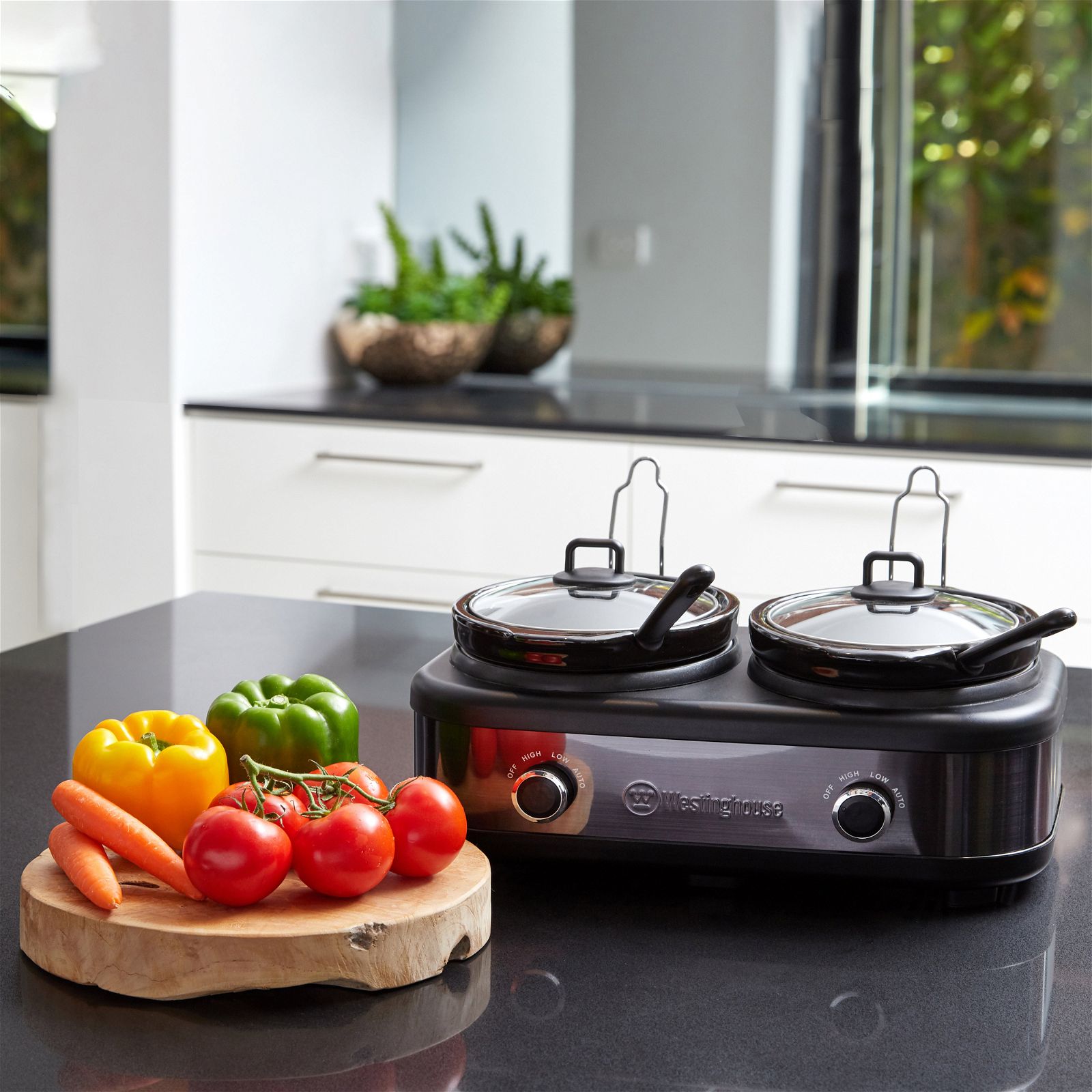 Westinghouse Slow Cooker 2 x 2.5L Ceramic Pots Auto Function westinghousesmallappliances