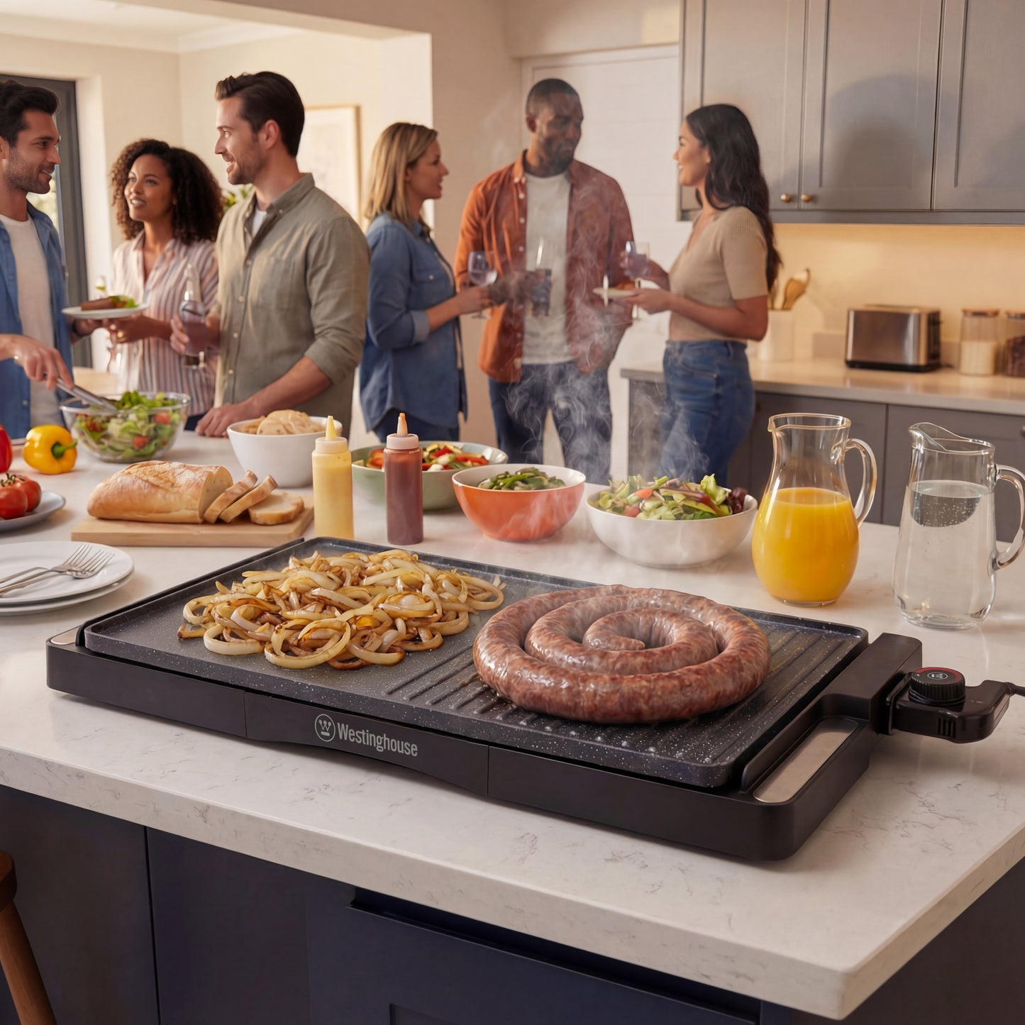 Westinghouse Non-Stick Electric Grill 2200W Black