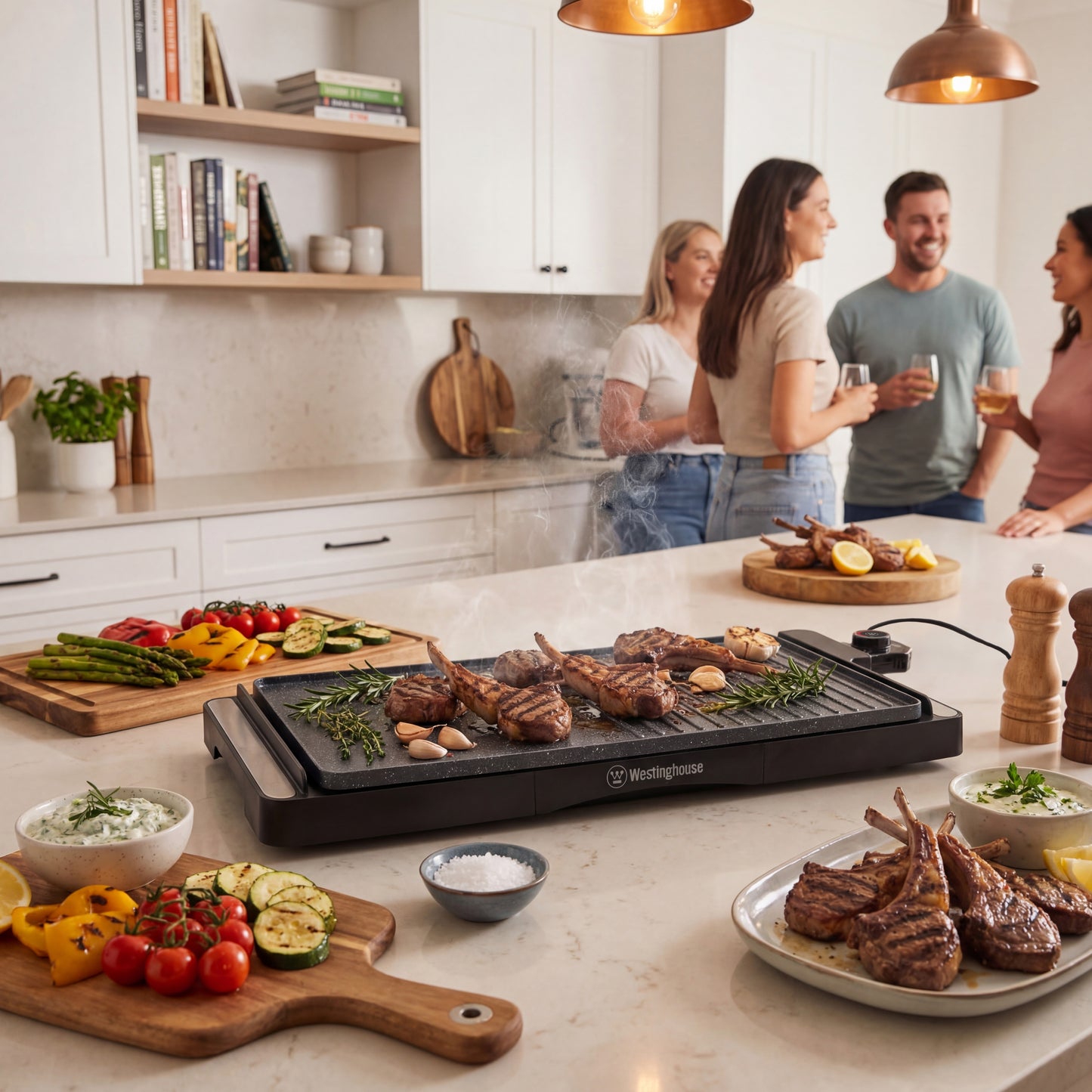 Westinghouse Non-Stick Electric Grill 2200W Black