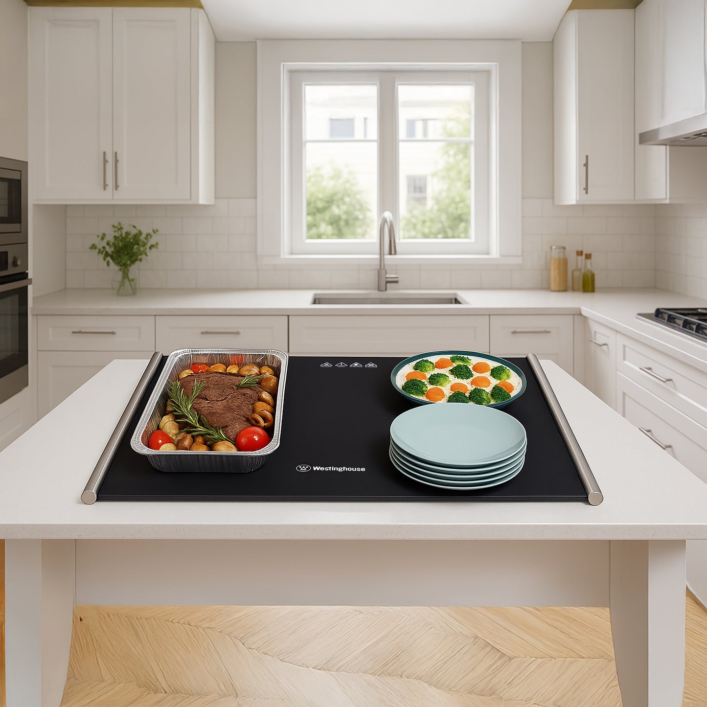 Westinghouse Portable Silicone Food Warmer, Heat Mat 400W Black