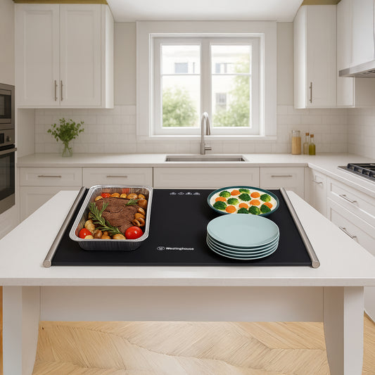 Westinghouse Portable Silicone Food Warmer, Heat Mat 400W Black