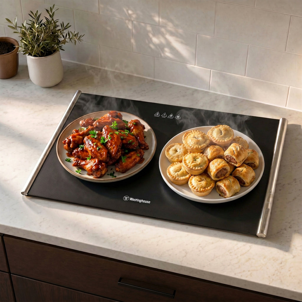 Westinghouse Portable Silicone Food Warmer, Heat Mat 400W Black