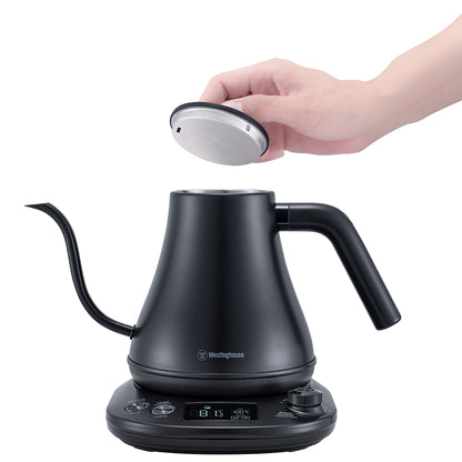 Westinghouse Gooseneck Kettle 1200W 0.8L Black Stainless Steel