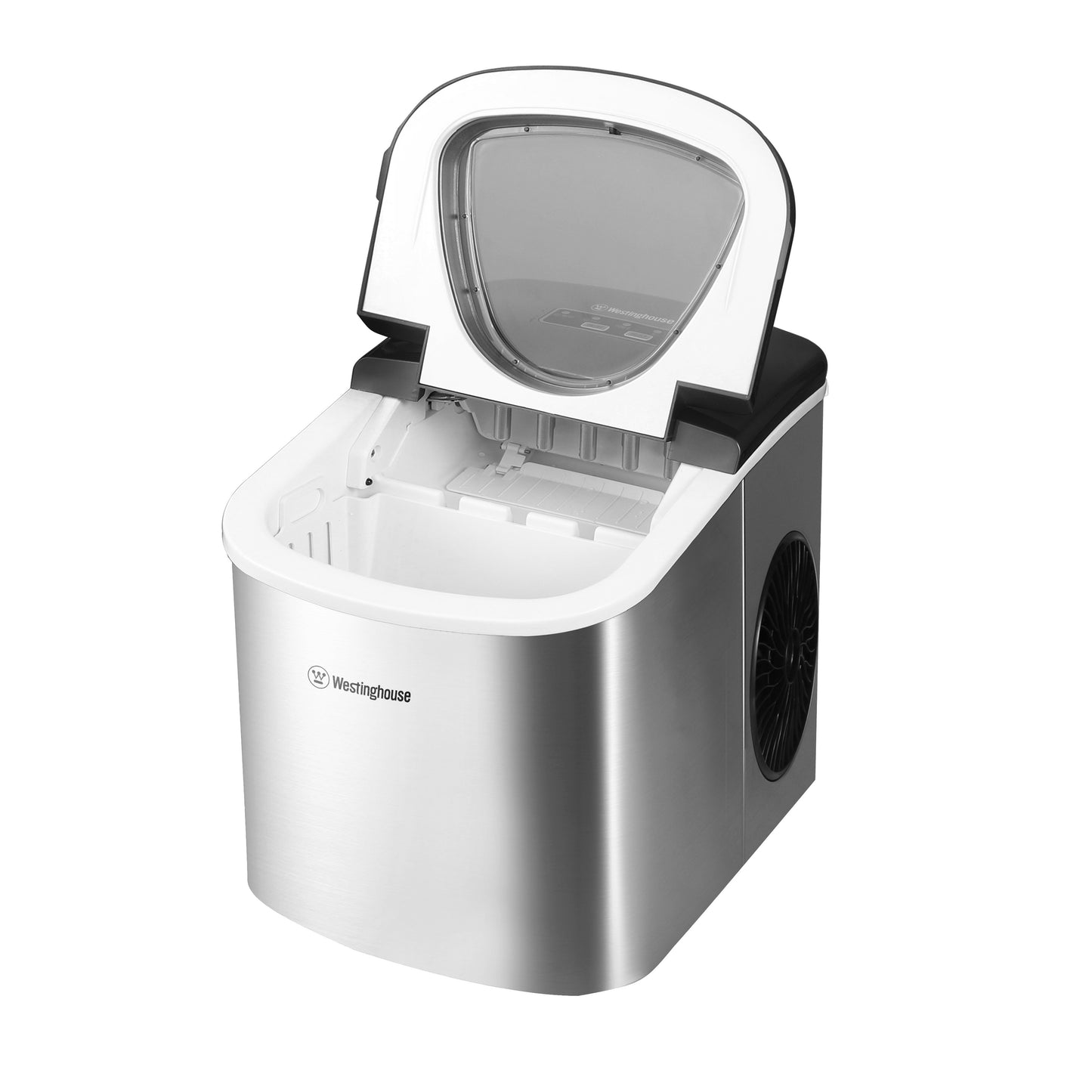 Westinghouse Ice Maker –  12kg, 1.3L, Portable Stainless Steel Countertop Machine