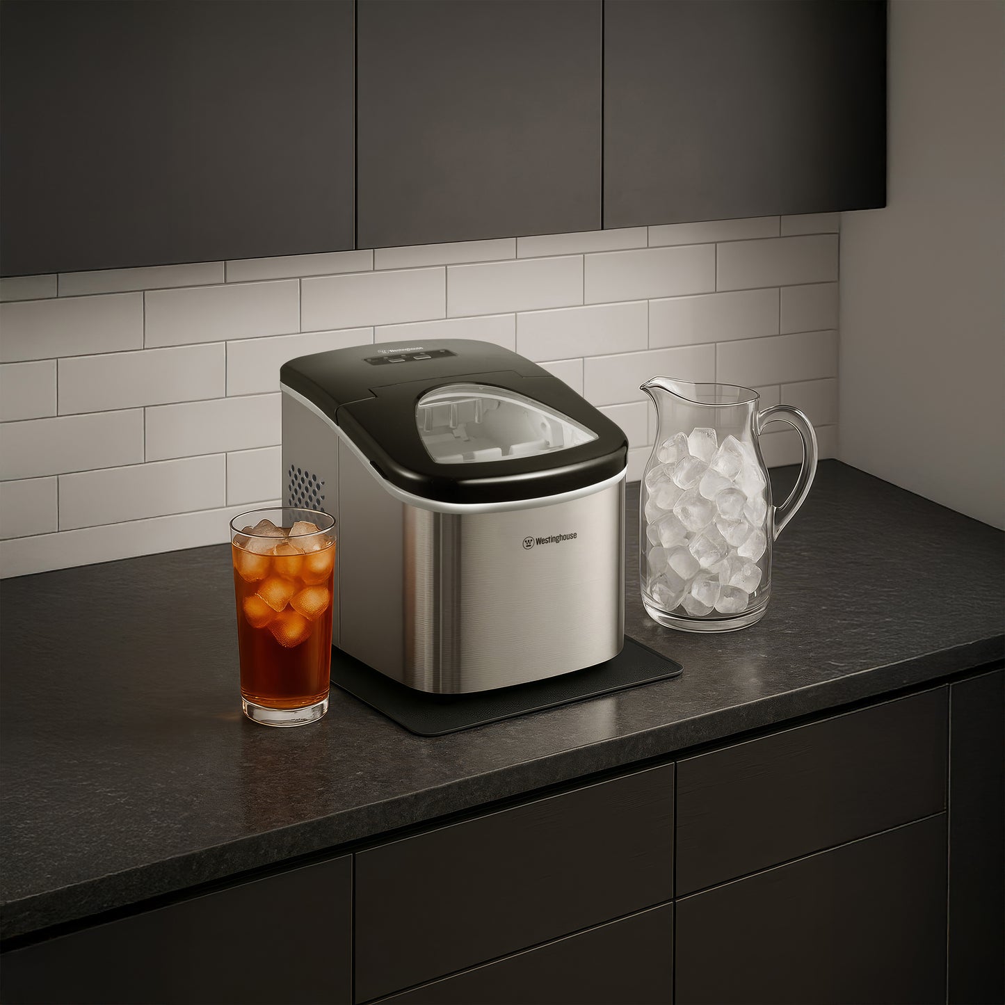 Westinghouse Ice Maker –  12kg, 1.3L, Portable Stainless Steel Countertop Machine