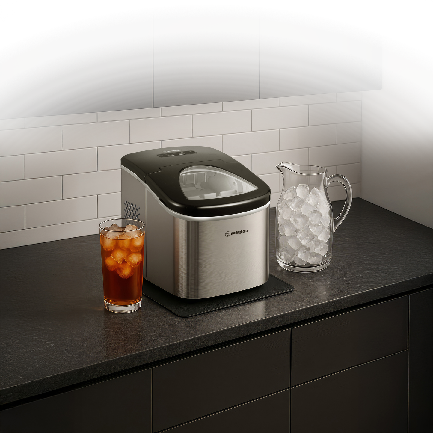 Westinghouse Ice Maker –  12kg, 1.3L, Portable Stainless Steel Countertop Machine