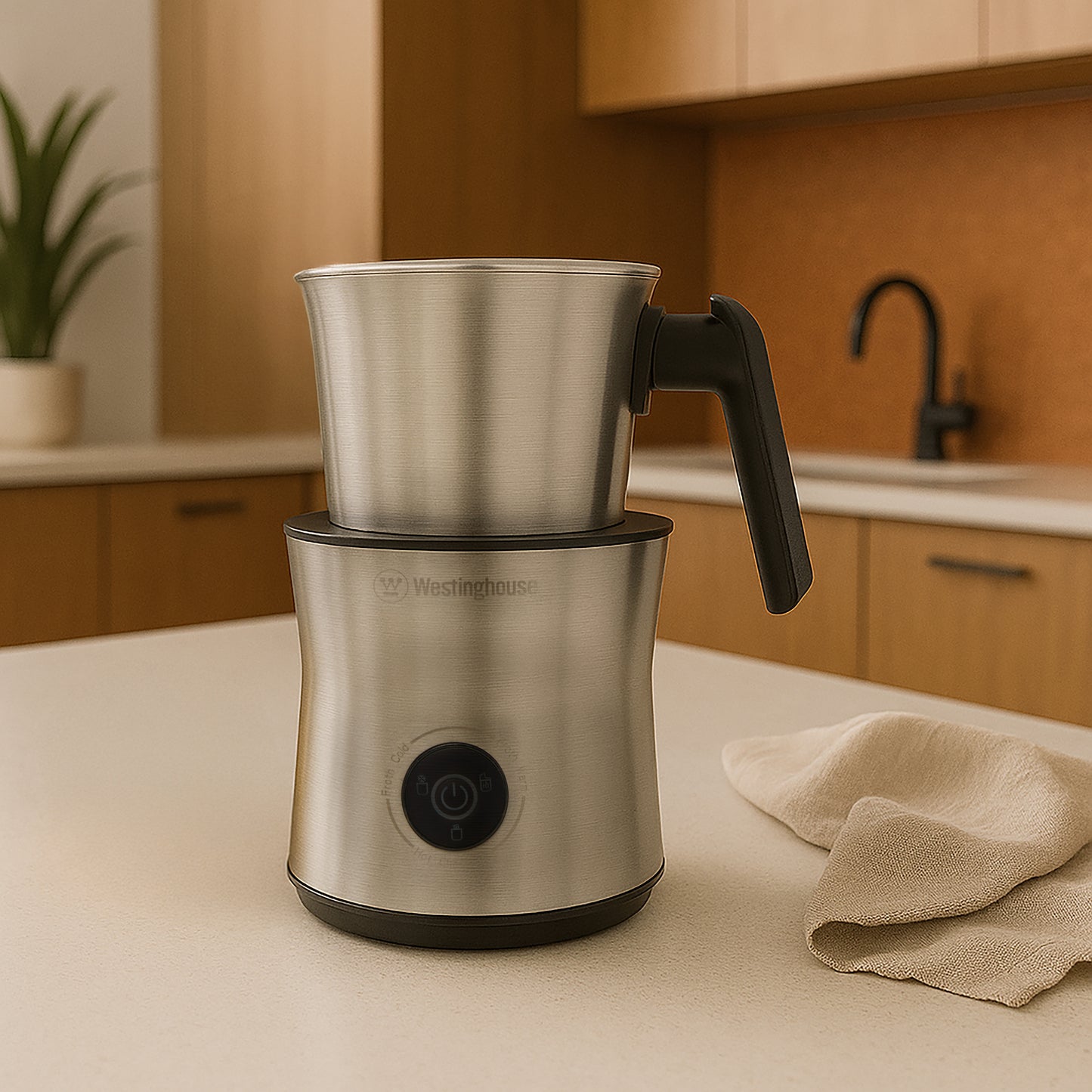 Westinghouse Milk Frother 300ml Stainless Steel