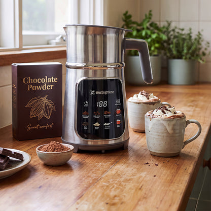 Westinghouse Digital Hot Chocolate Maker – Stainless Steel with Touchscreen & 8 Functions