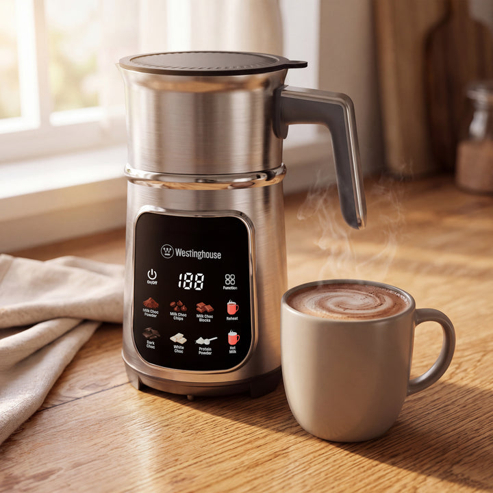 Westinghouse Digital Hot Chocolate Maker – Stainless Steel with Touchscreen & 8 Functions