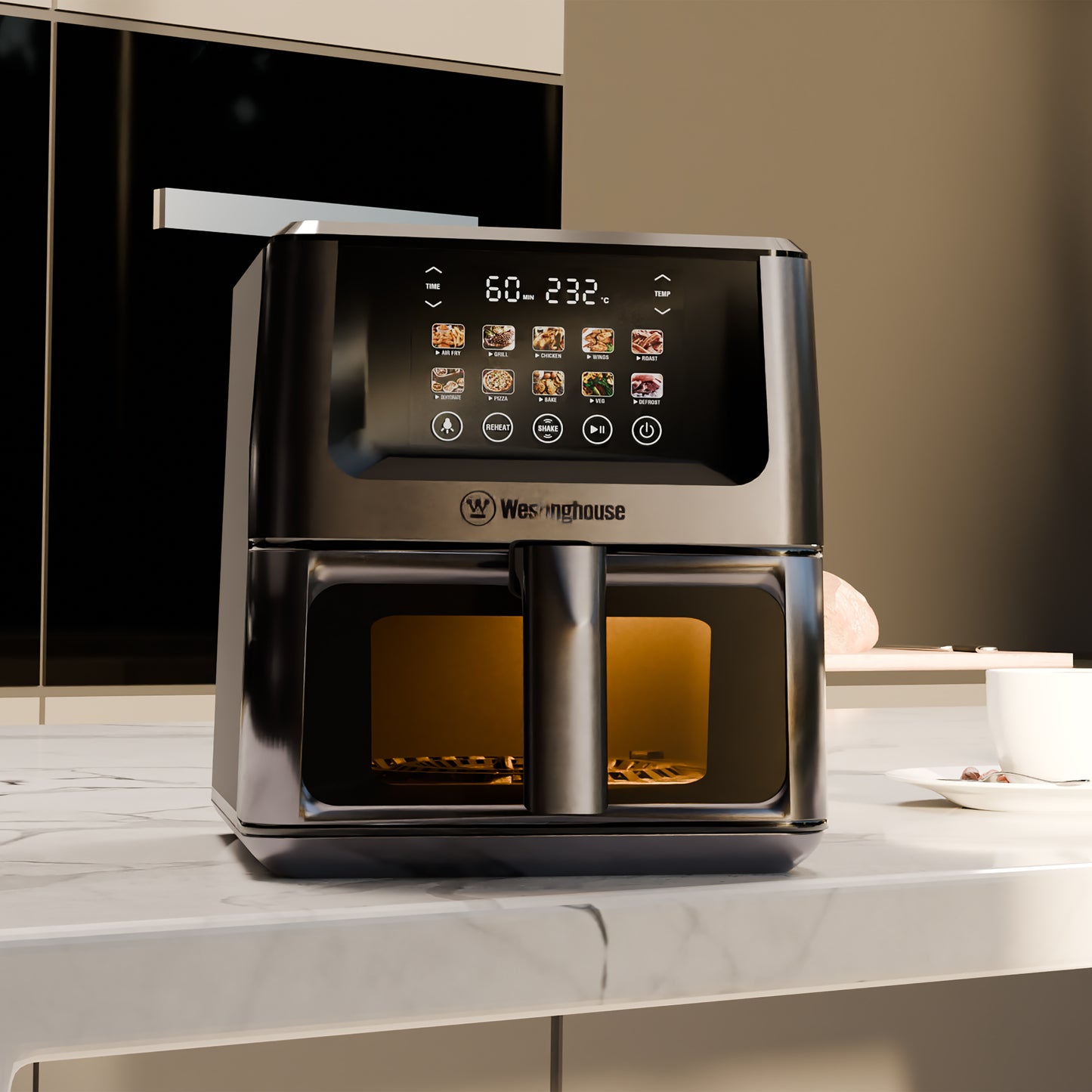 Westinghouse XXL Air Fryer 1870W 7.5L Black Stainless Steel