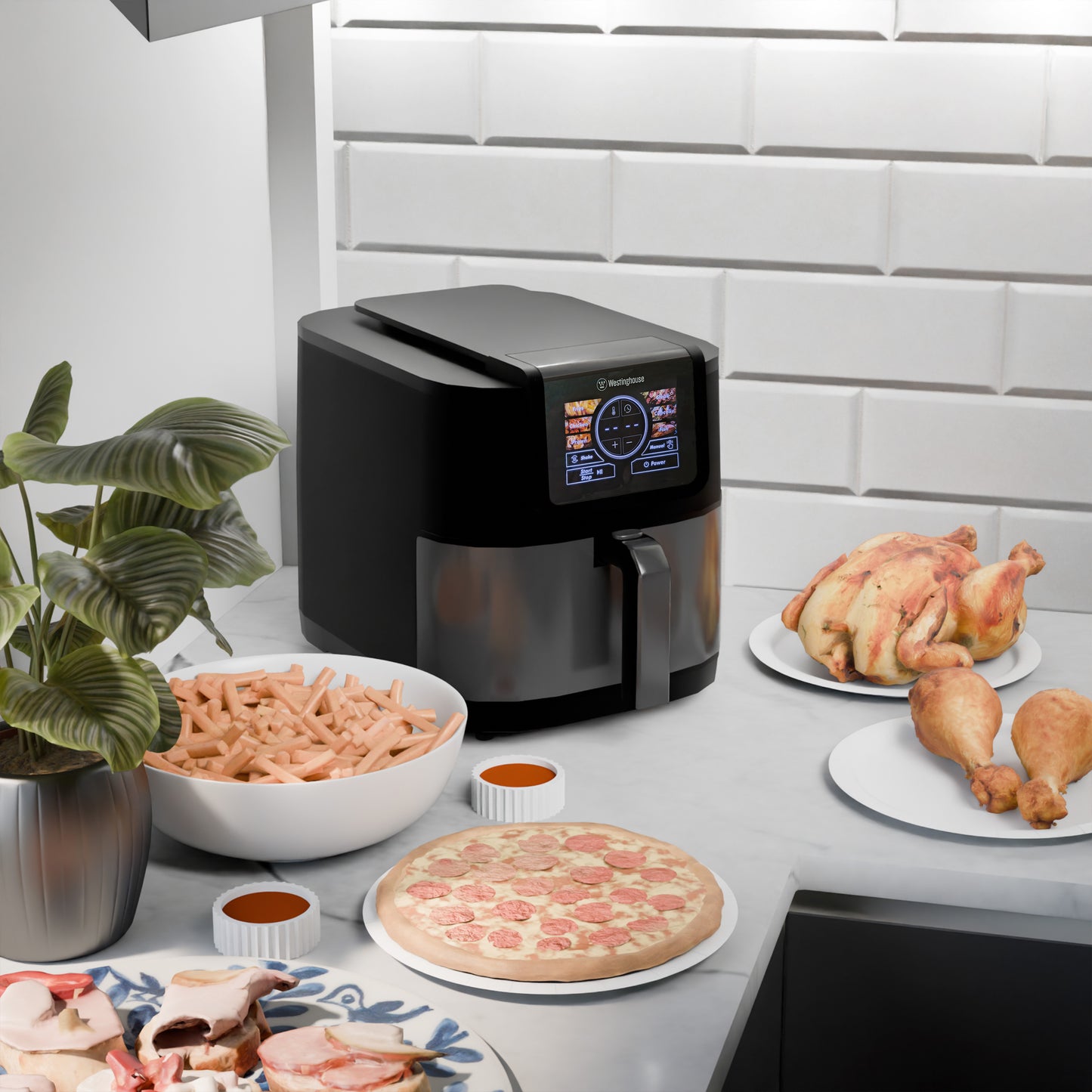 Westinghouse XL Air Fryer Smart Logic 1700W 8L Black Stainless Steel