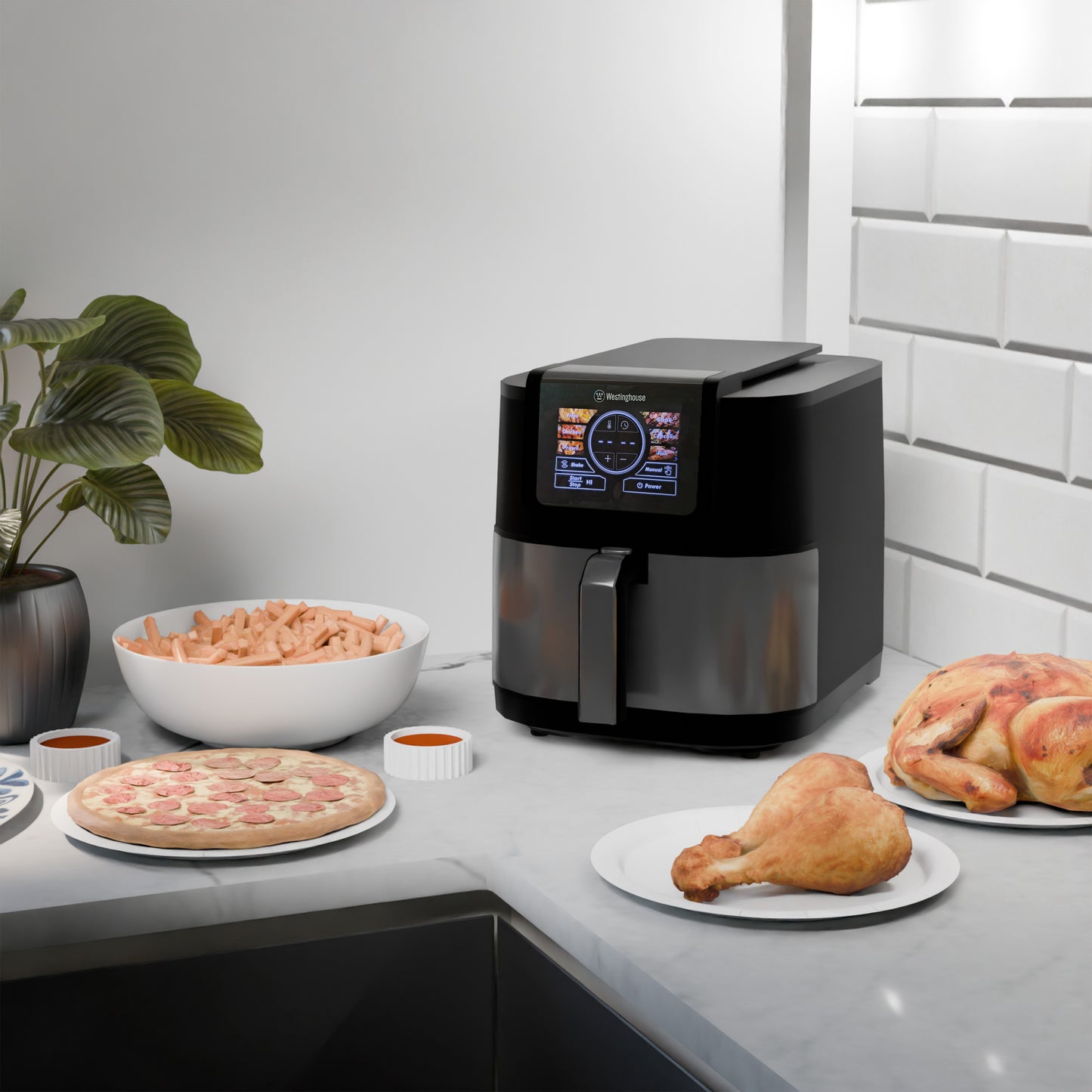 Westinghouse XL Air Fryer Smart Logic 1700W 8L Black Stainless Steel