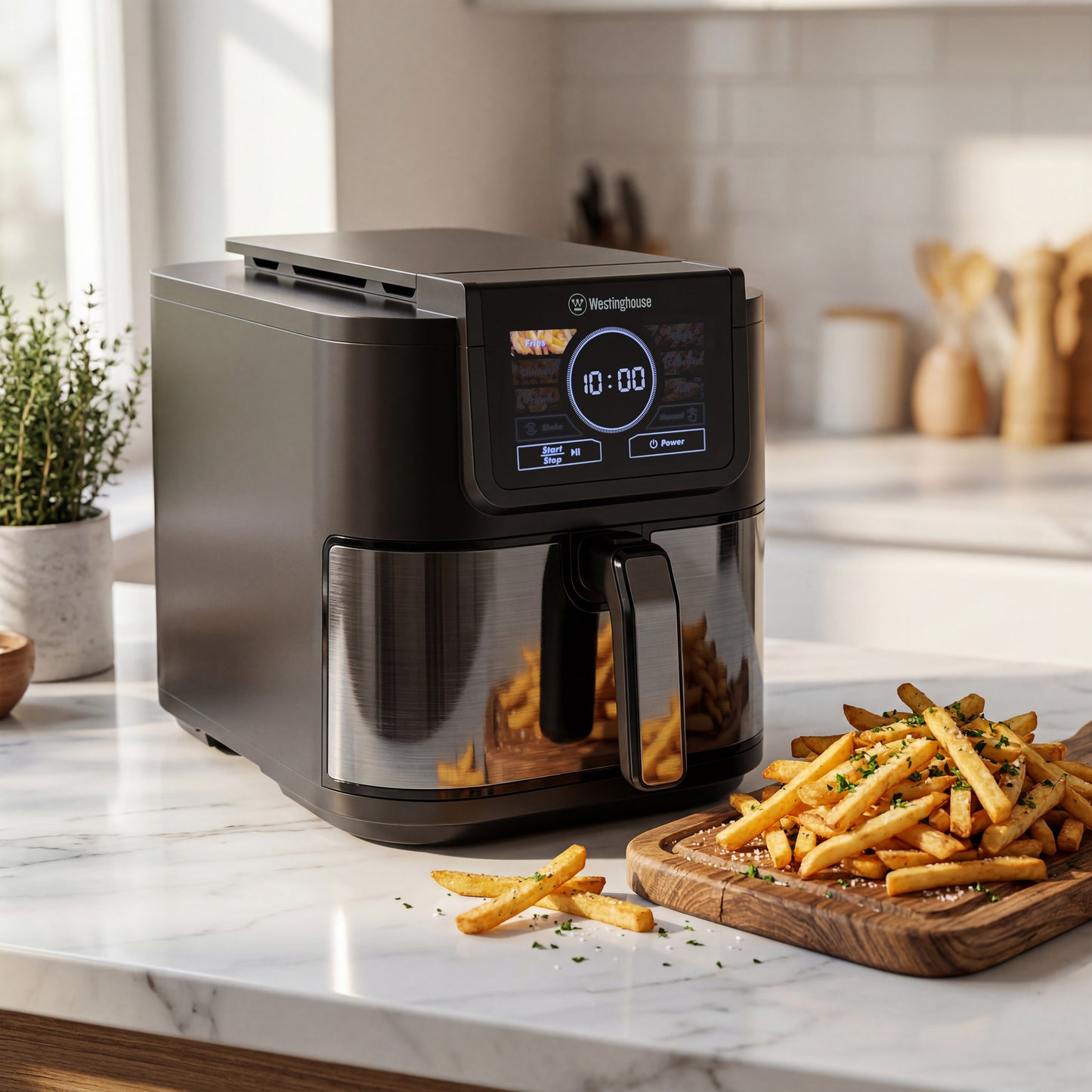 Westinghouse XL Air Fryer Smart Logic 1700W 8L Black Stainless Steel