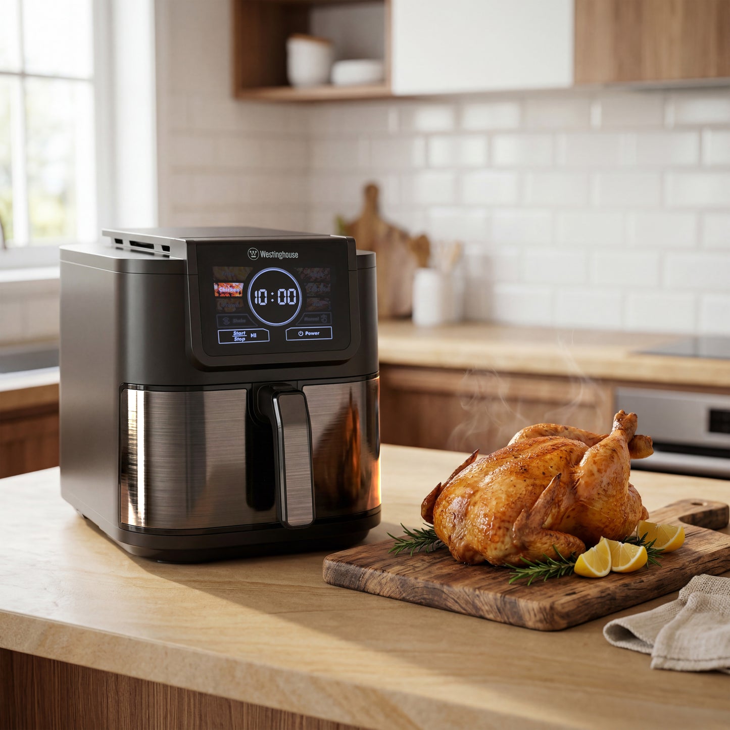 Westinghouse XL Air Fryer Smart Logic 1700W 8L Black Stainless Steel