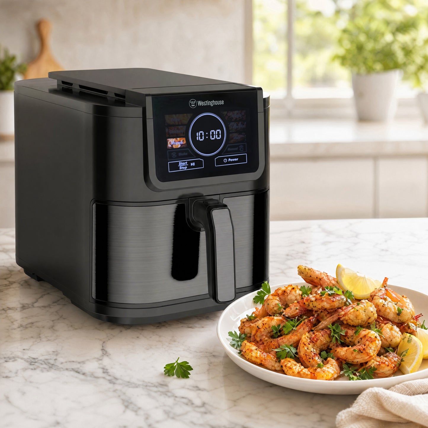 Westinghouse XL Air Fryer Smart Logic 1700W 8L Black Stainless Steel