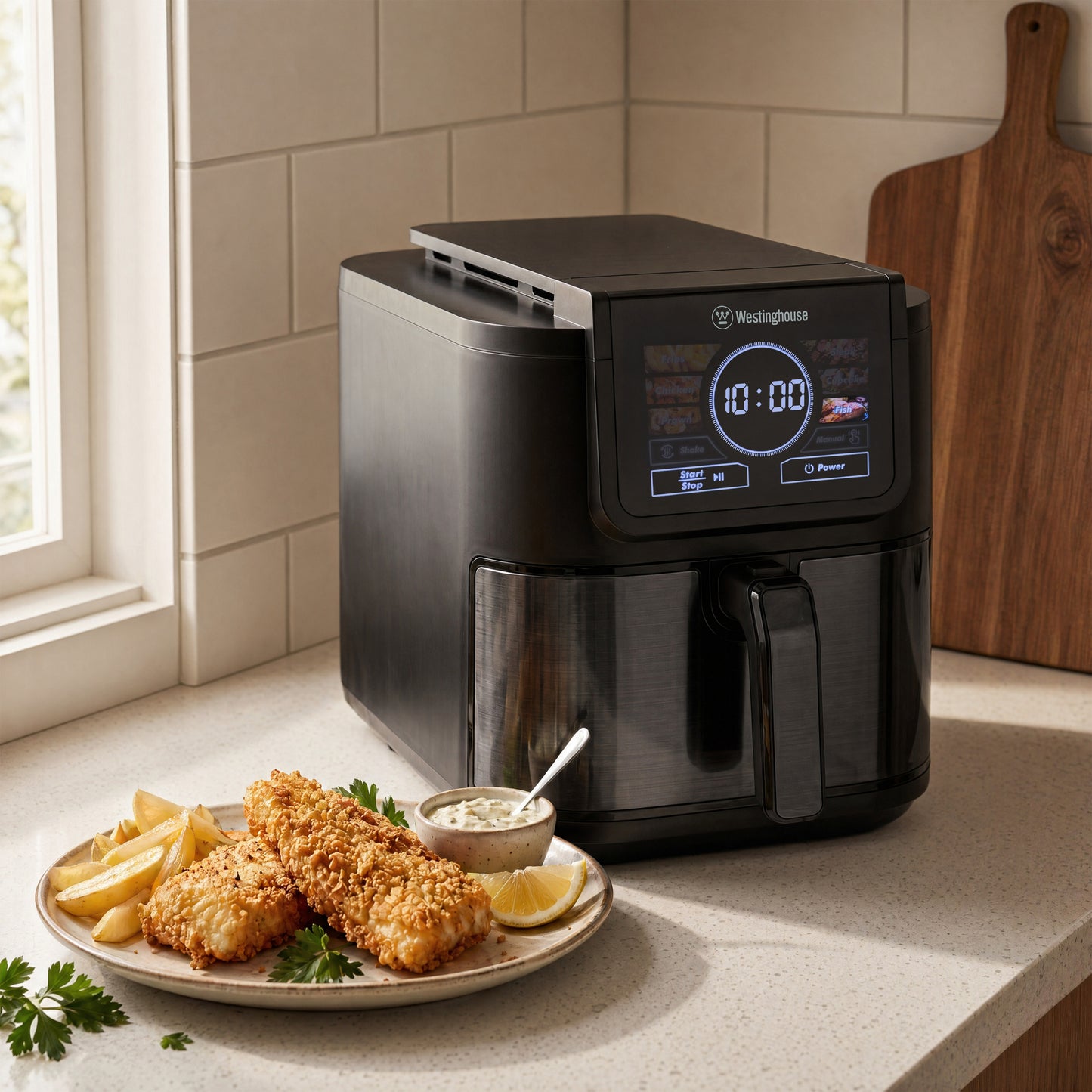 Westinghouse XL Air Fryer Smart Logic 1700W 8L Black Stainless Steel