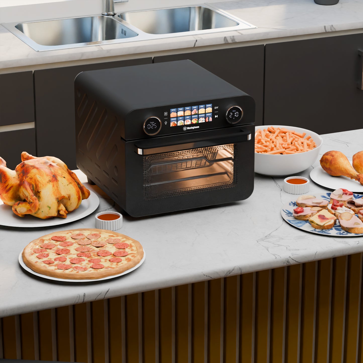 Westinghouse Digital Air Fryer Oven 2200W 25L Black