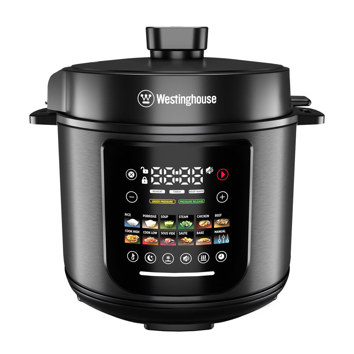 Westinghouse 6L Pressure Cooker All-in-one 11 Program Digital Touch Cooker Black