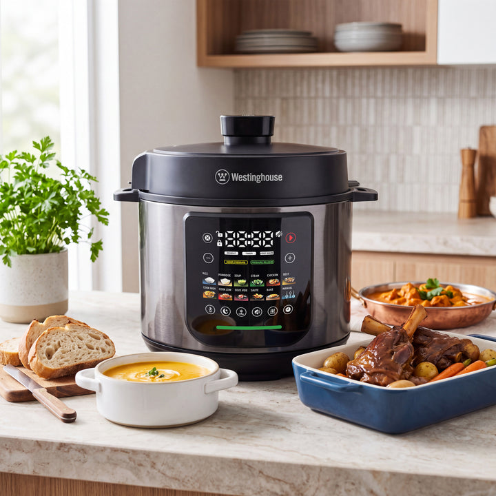 Westinghouse 6L Pressure Cooker All-in-one 11 Program Digital Touch Cooker Black