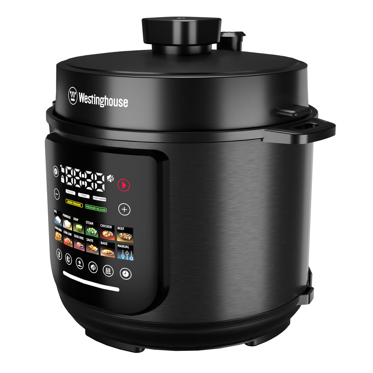Westinghouse 6L Pressure Cooker All-in-one 11 Program Digital Touch Cooker Black