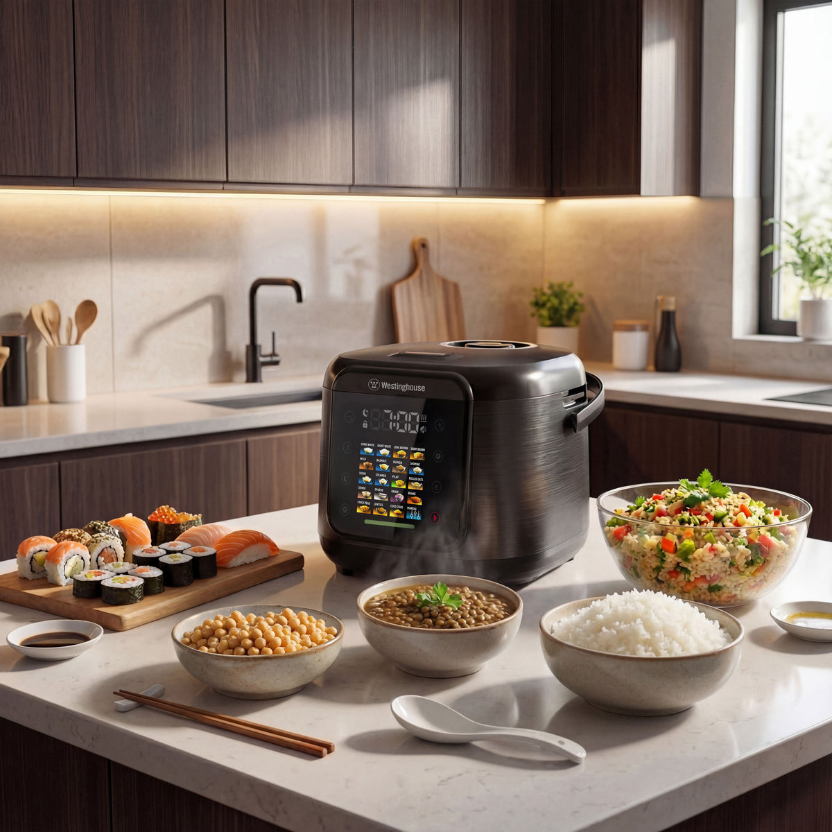 Westinghouse Smart 5L Rice, Grains & Pulse Cooker – 20 Auto Programs