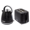 Westinghouse Kettle and Toaster Pack Black Diamond 1.7L Kettle, 2 Slice Toaster