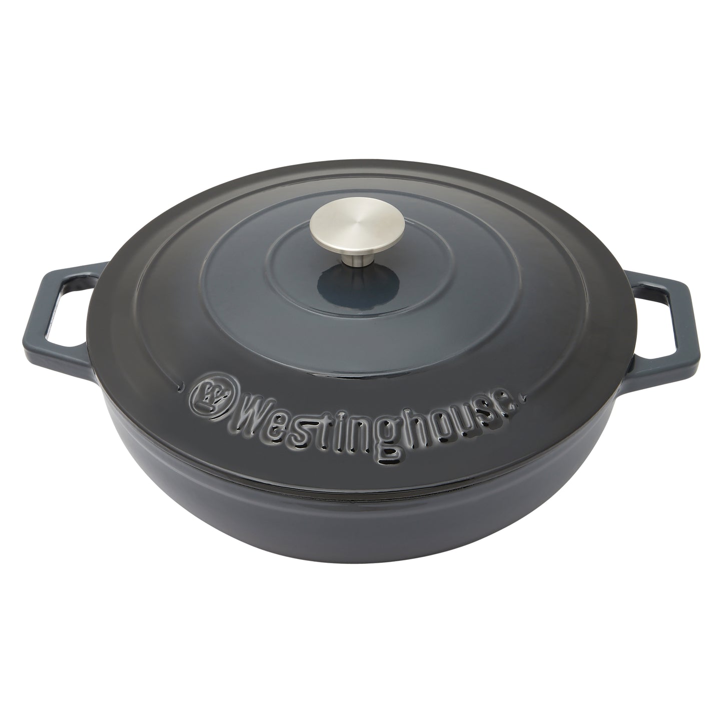 Westinghouse Cast Iron Pot 30cm Shallow Grey