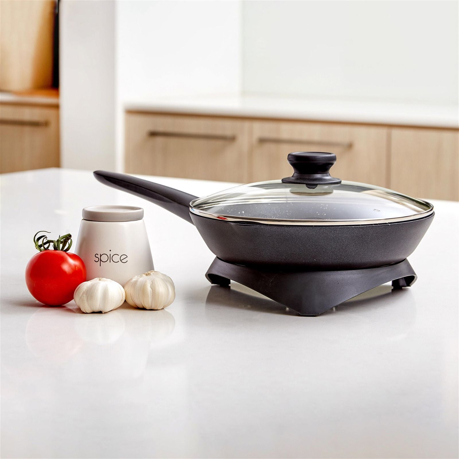 Westinghouse 26cm Skillet 1200W Tri-Leg Design with Pouring Spout-#product_category#- Distributed by:  under license