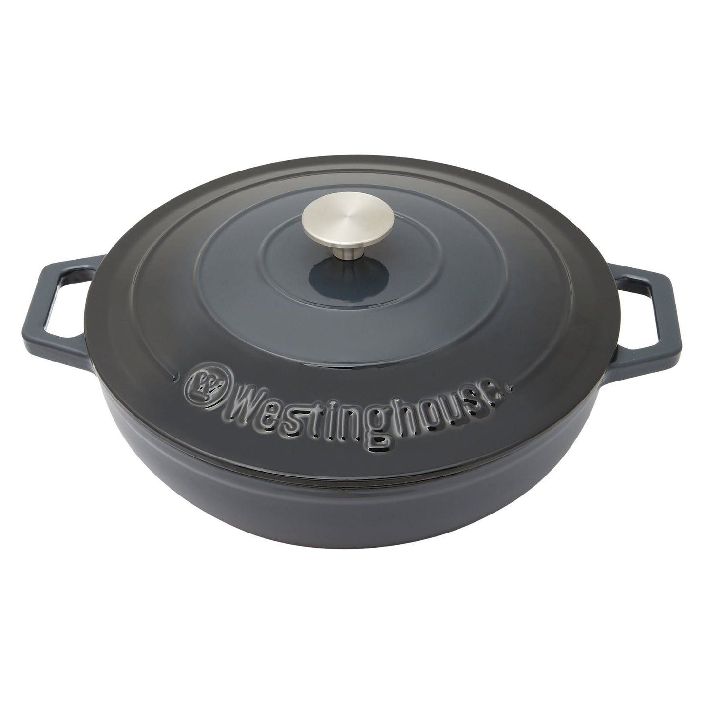 Westinghouse Cast Iron Pot 30cm Shallow Grey-#product_category#- Distributed by:  under license