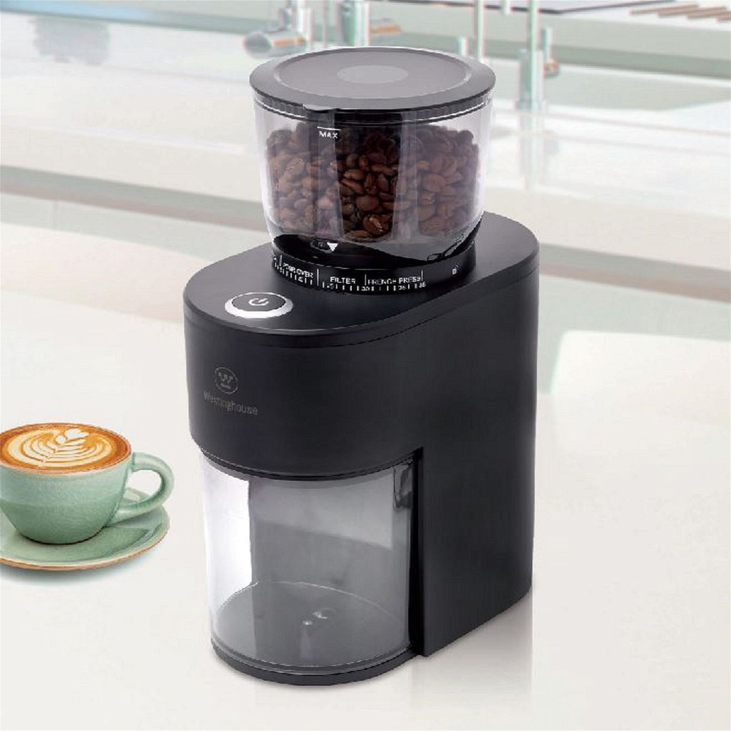 Westinghouse Conical Burr Grinder 160g Black-#product_category#- Distributed by: RVM under license