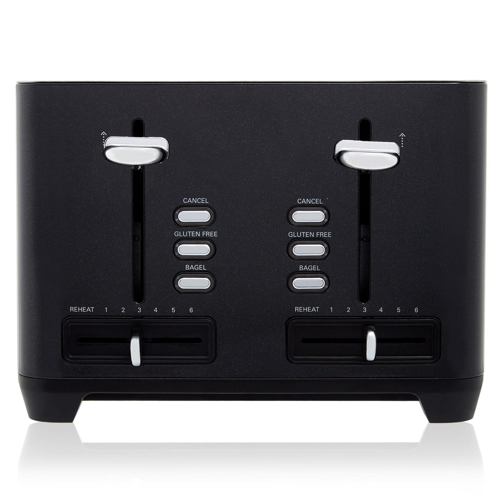 Westinghouse Four Slice Black Stainless Steel Toaster-#product_category#- Distributed by:  under license
