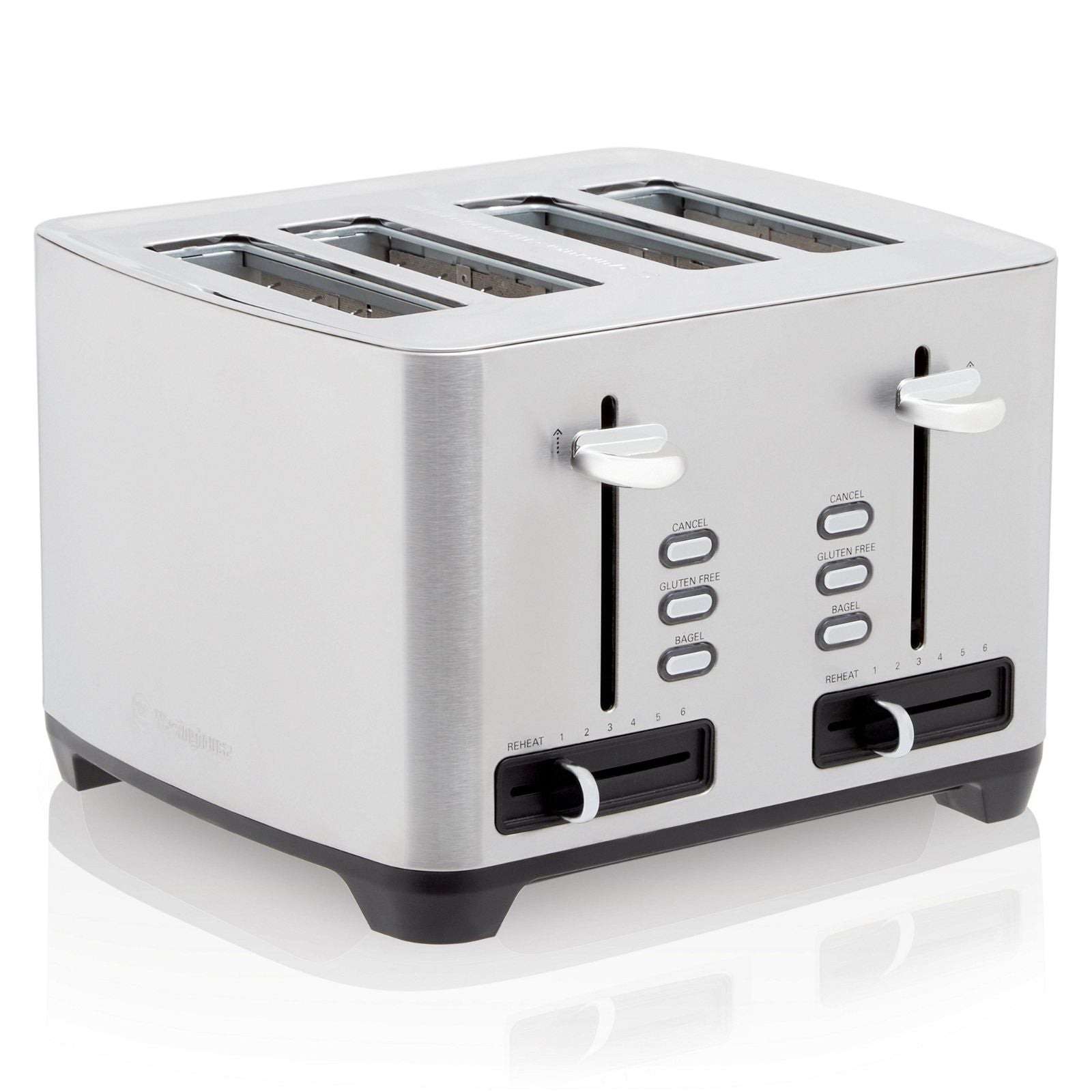 Westinghouse Four Slice Black Stainless Steel Toaster-#product_category#- Distributed by:  under license