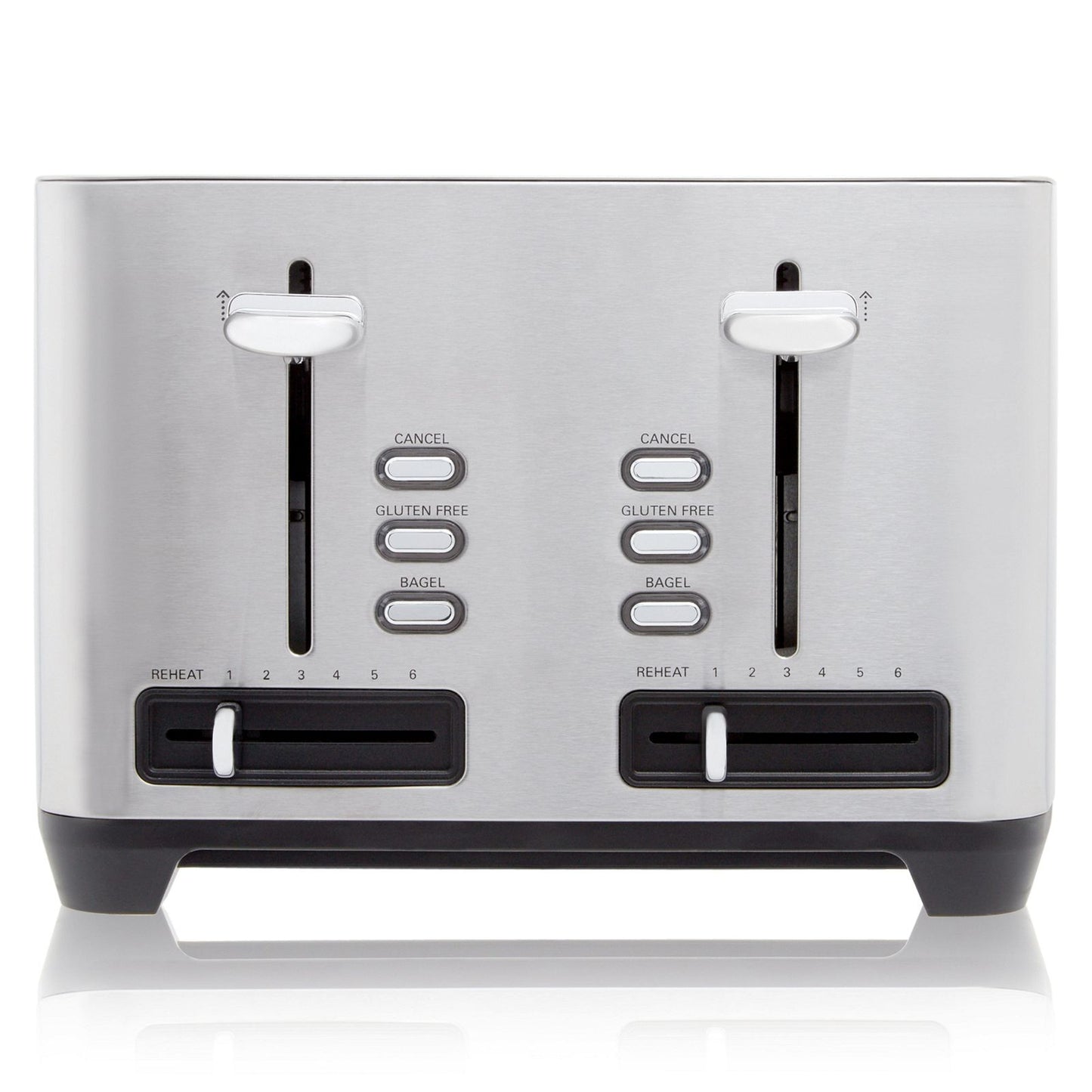 Westinghouse Four Slice Black Stainless Steel Toaster-#product_category#- Distributed by:  under license