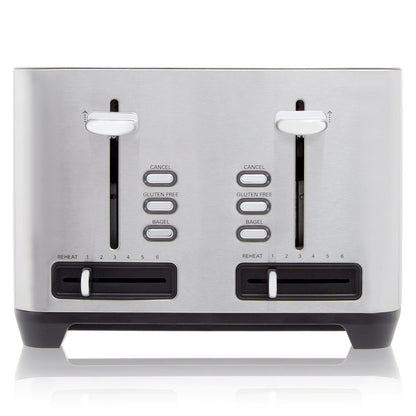 Westinghouse Four Slice Black Stainless Steel Toaster-#product_category#- Distributed by:  under license