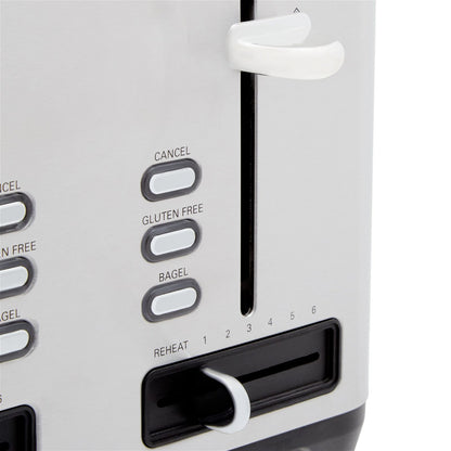 Westinghouse Four Slice Black Stainless Steel Toaster-#product_category#- Distributed by:  under license