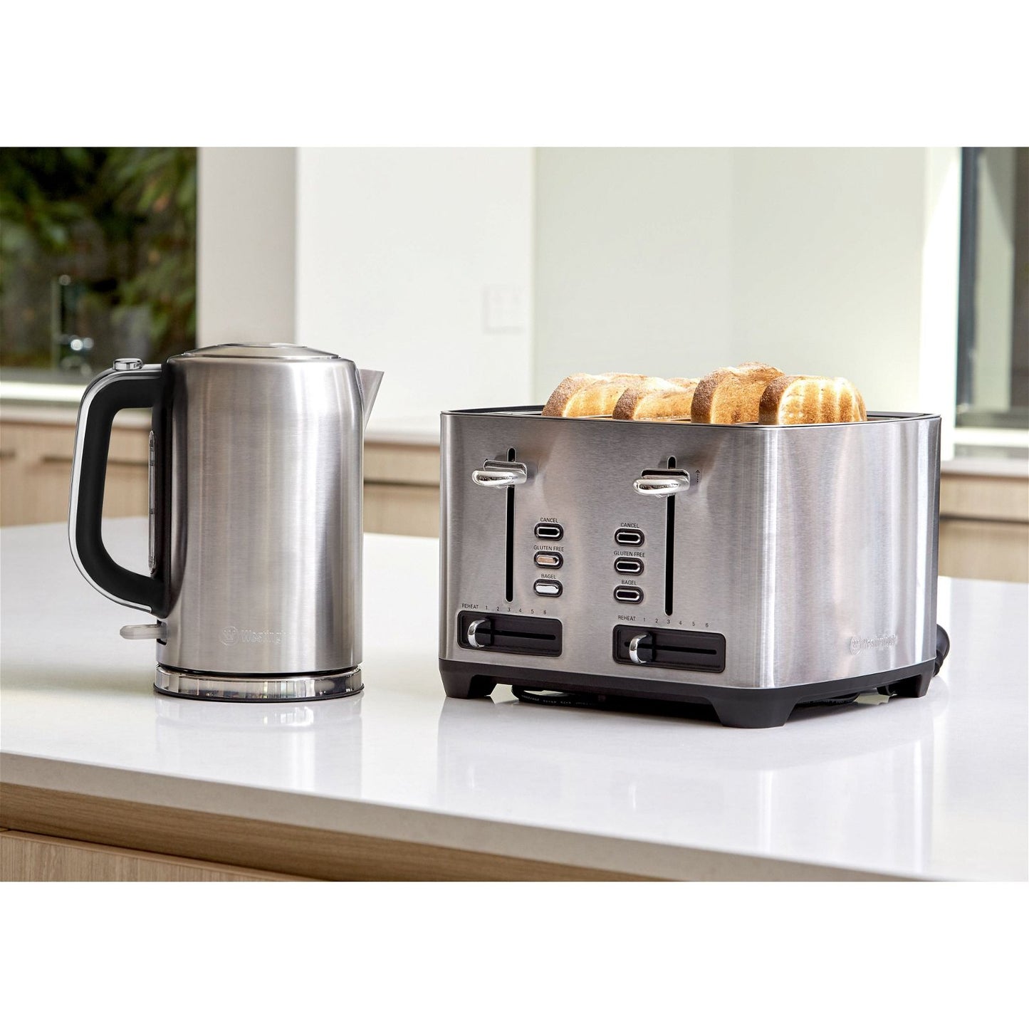 Westinghouse Four Slice Black Stainless Steel Toaster-#product_category#- Distributed by:  under license