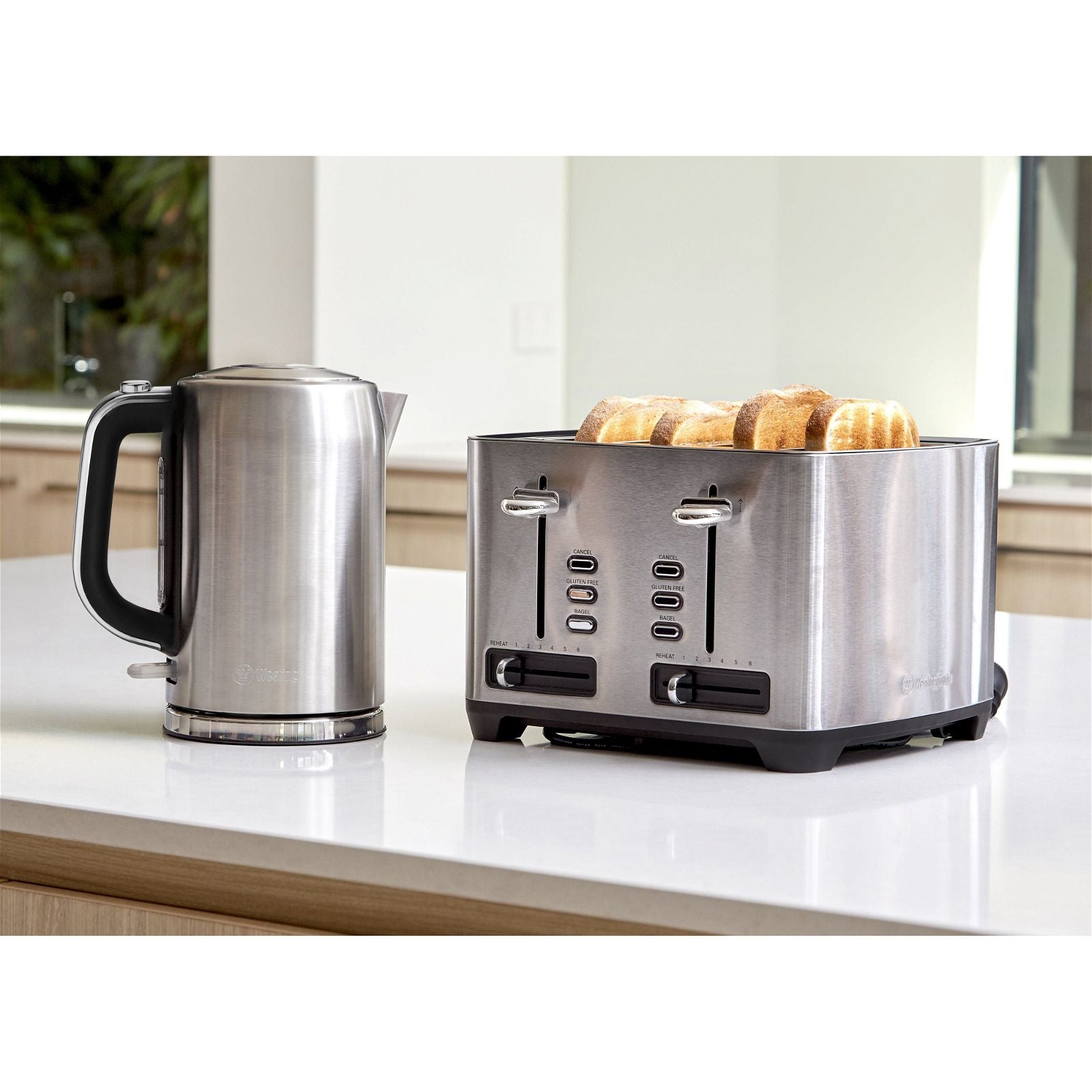 Westinghouse Four Slice Black Stainless Steel Toaster-#product_category#- Distributed by:  under license