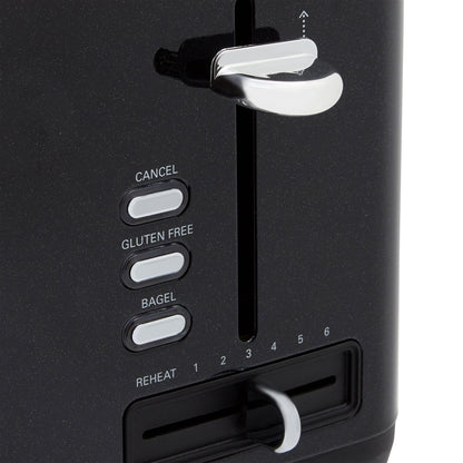 Westinghouse Four Slice Black Stainless Steel Toaster-#product_category#- Distributed by:  under license