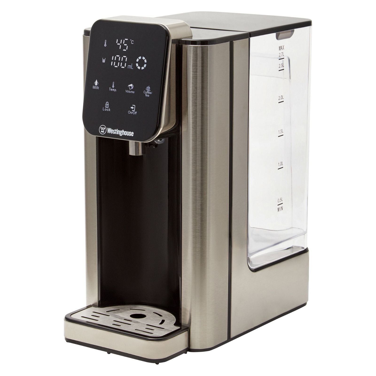 Westinghouse Instant Hot Water Dispenser 2.7L Removable Jug Stainless westinghousesmallappliances