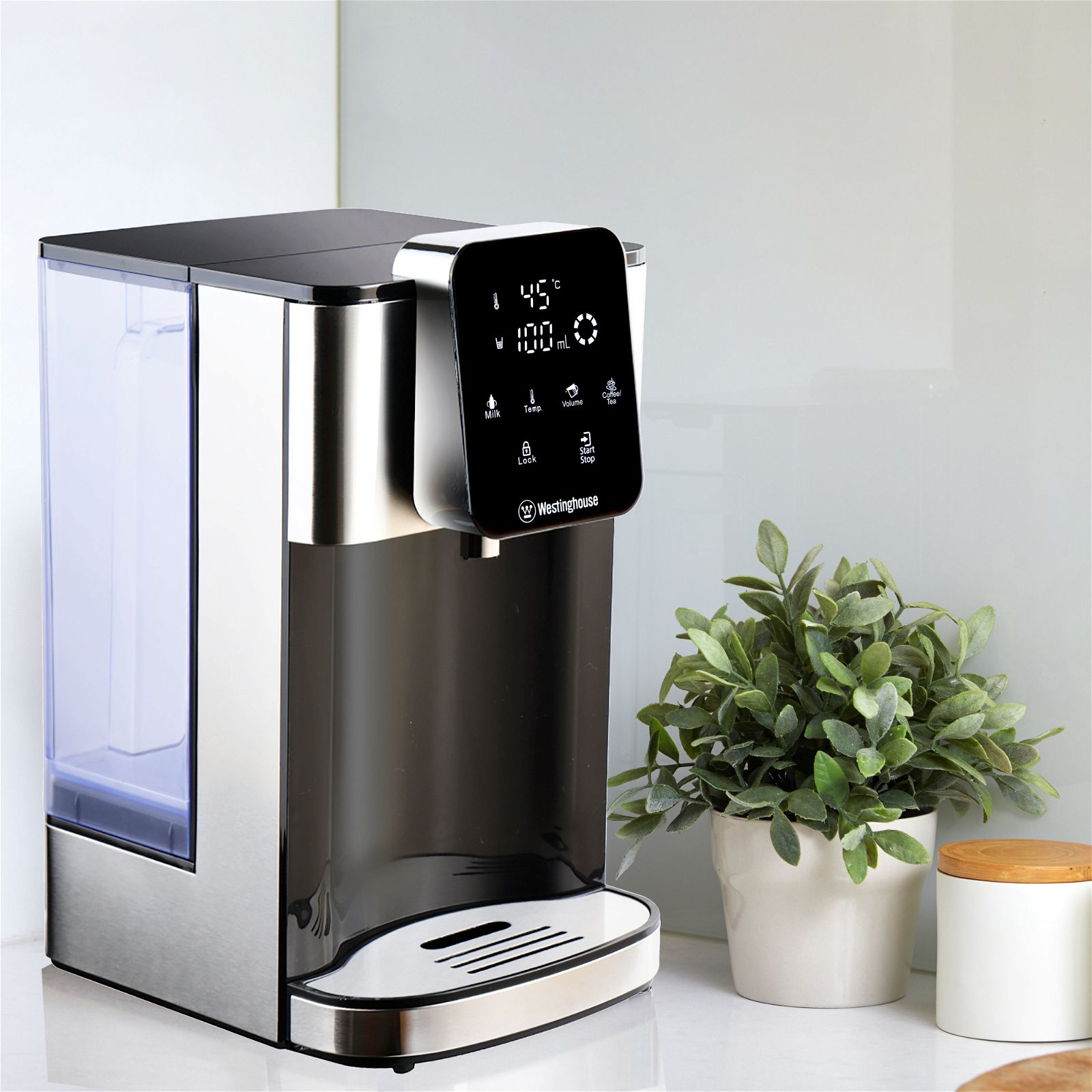 Westinghouse Instant Hot Water Dispenser 4L Removable Jug Stainless St westinghousesmallappliances