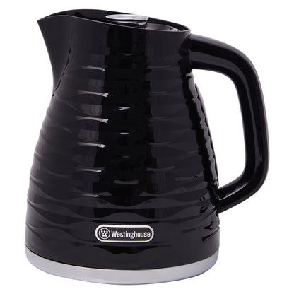 Westinghouse Kettle and Toaster Pack Black Silver 1.7L Kettle, 4 Slice Toaster-#product_category#- Distributed by:  under license