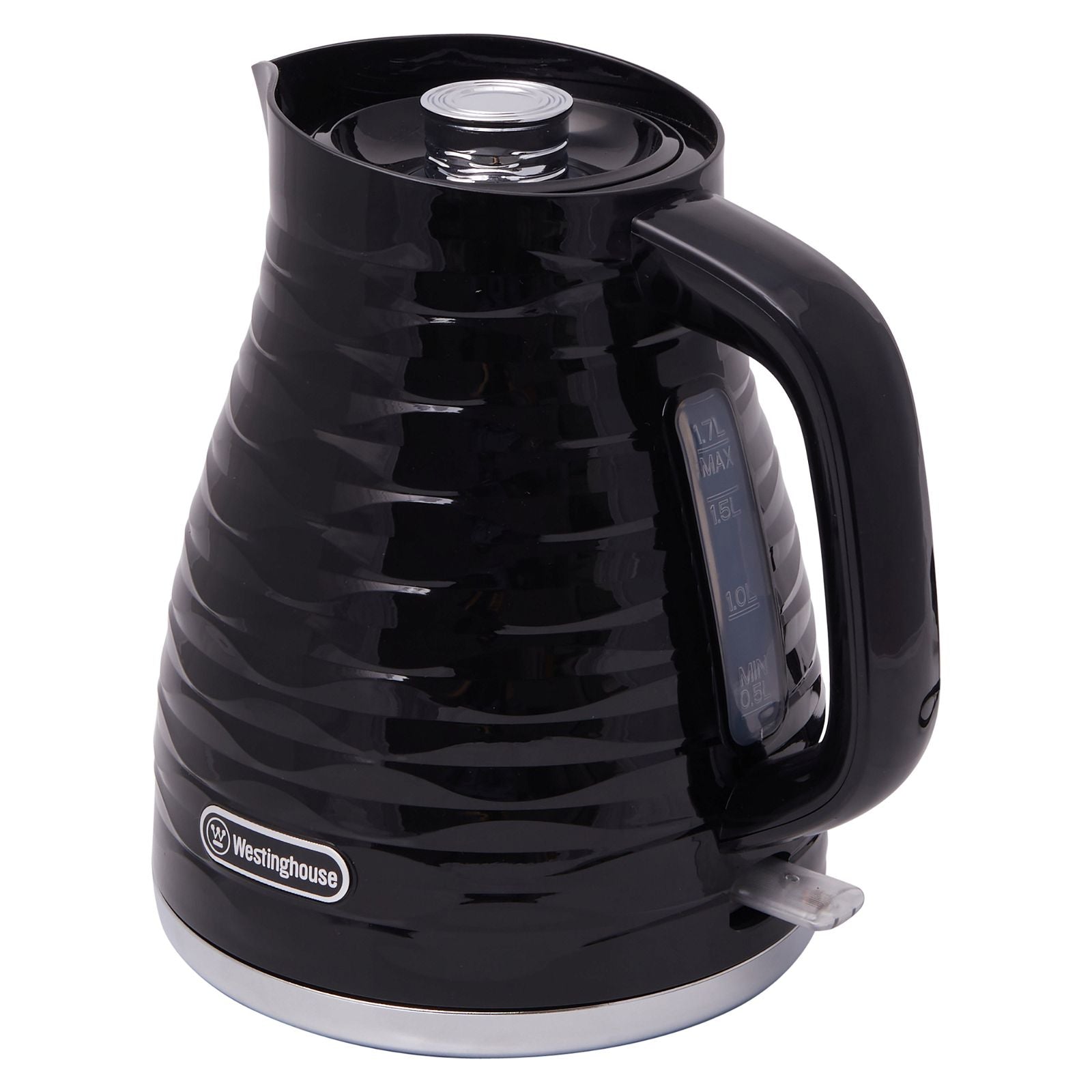 Westinghouse Kettle and Toaster Pack Black Silver 1.7L Kettle, 4 Slice Toaster-#product_category#- Distributed by:  under license