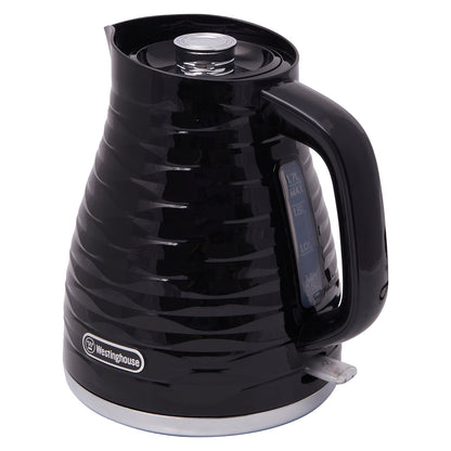 Westinghouse Kettle and Toaster Pack Black Silver 1.7L Kettle, 4 Slice Toaster-#product_category#- Distributed by:  under license