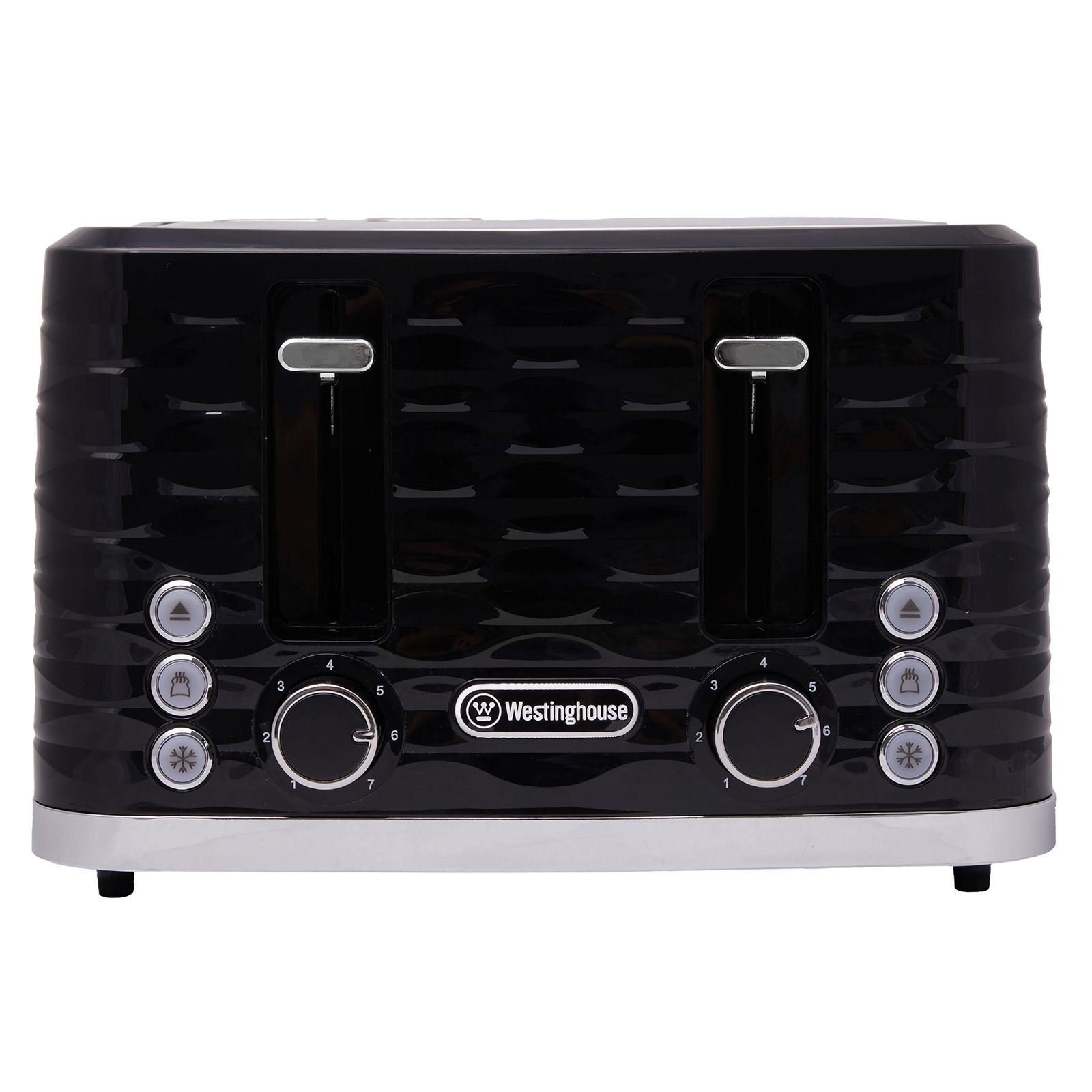 Westinghouse Kettle and Toaster Pack Black Silver 1.7L Kettle, 4 Slice Toaster-#product_category#- Distributed by:  under license