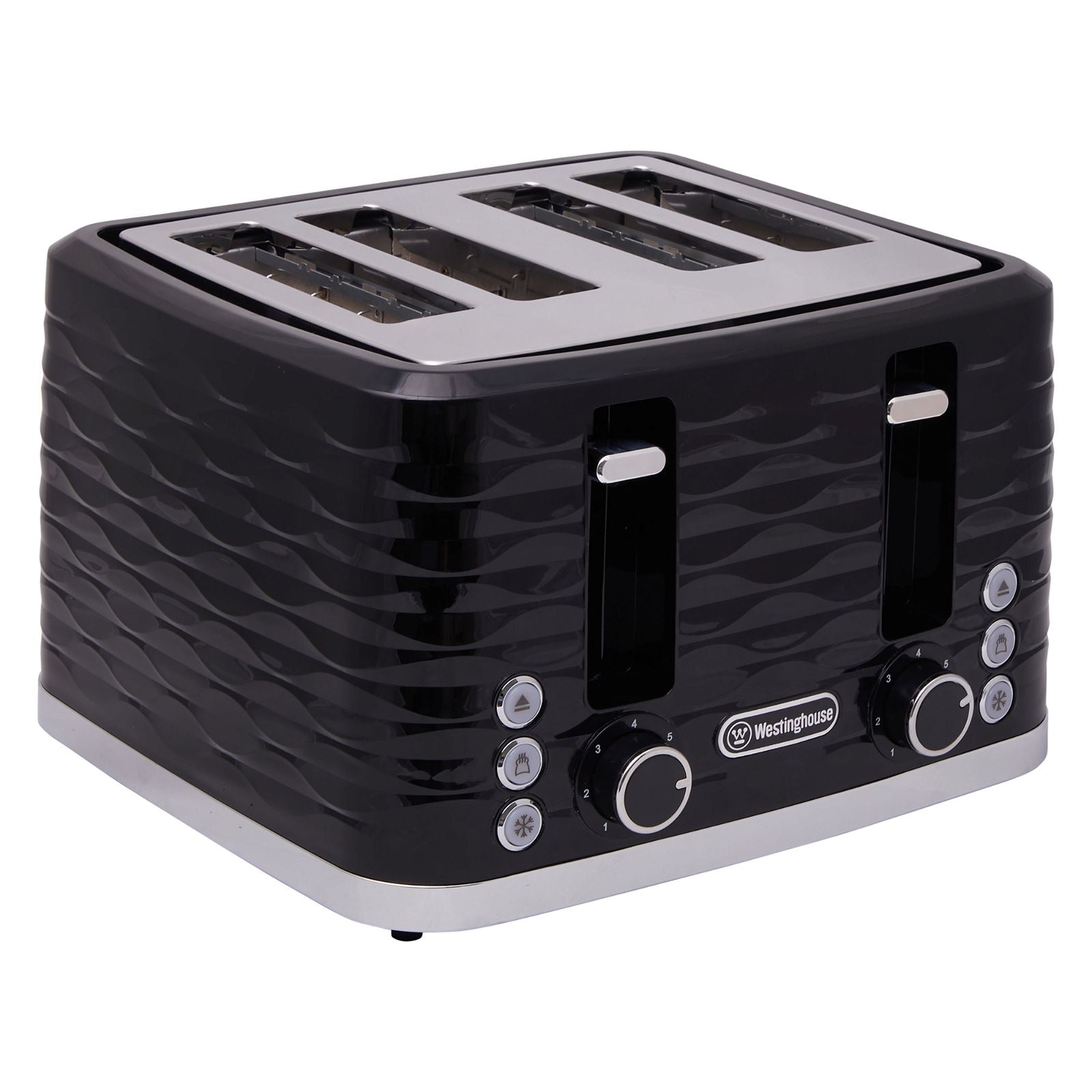 Westinghouse Kettle and Toaster Pack Black Silver 1.7L Kettle, 4 Slice Toaster-#product_category#- Distributed by:  under license