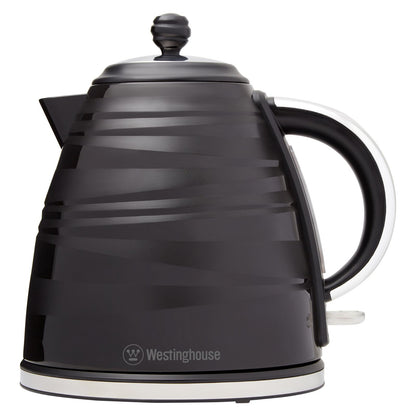 Westinghouse Kettle and Toaster Pack Black Striped 1.7L Kettle, 2 Slice Toaster-#product_category#- Distributed by:  under license